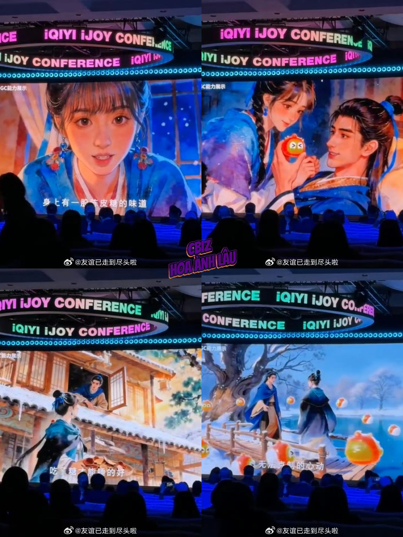 Dùng mặt của Trương Lăng Hách và Điền Hi Vi thực hiện quảng cáo AI Trục Ngọc