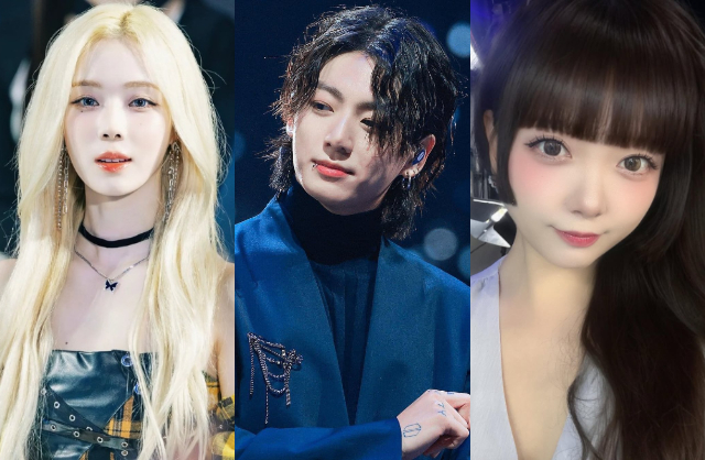 MXH Hàn Quốc đang xôn xao nghi vấn Jungkook đã chia tay Winter để hẹn hò nữ ca sĩ hơn anh 3 tuổi Yoyomi. Ảnh: X.