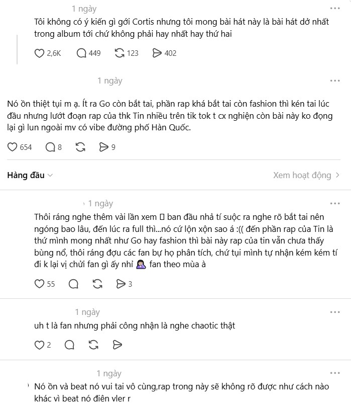 Bài hát mói của CORTIS bị đánh giá là khó nghe (Ảnh cap màn hình)