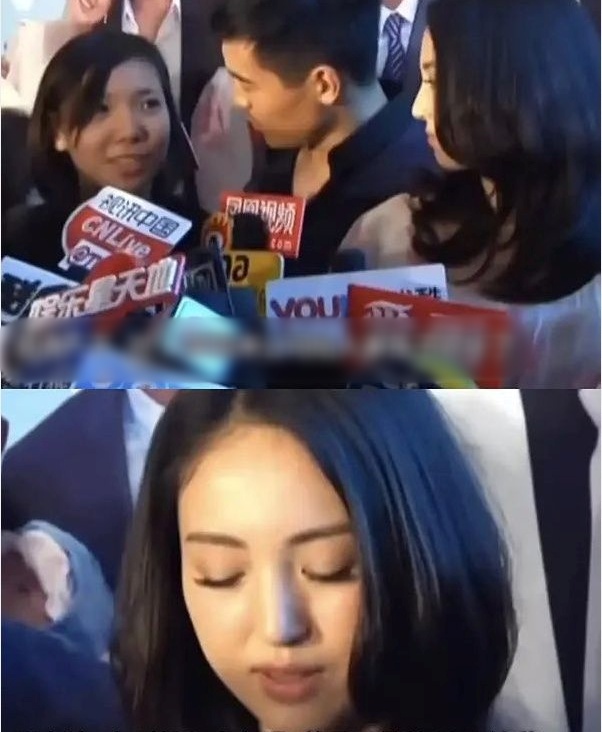 Tại buổi họp báo sau khi tin Trương Uyển Đình và Cao Vân Tường ngoại tình nổ ra, Đổng Tuyền không giấu được vẻ mặt mệt mỏi, bất lực. Ảnh: Sohu. 