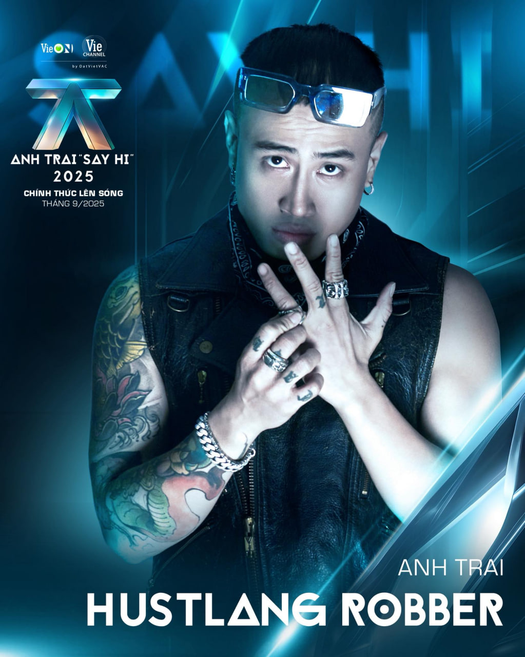 Hustlang Robber nhận được nhiều sự quan tâm khi là uán quân của Rap Việt mùa 4 và tham gia chương trình Anh Trai Say Hi 2025 (Ảnh: VieOn)