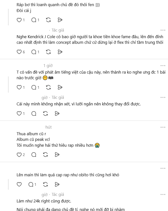 Nhiều tranh cãi xoay quanh album HIEUTHUHAI và cho rằng Robber là điểm sáng duy nhất (Ảnh cap màn hình)