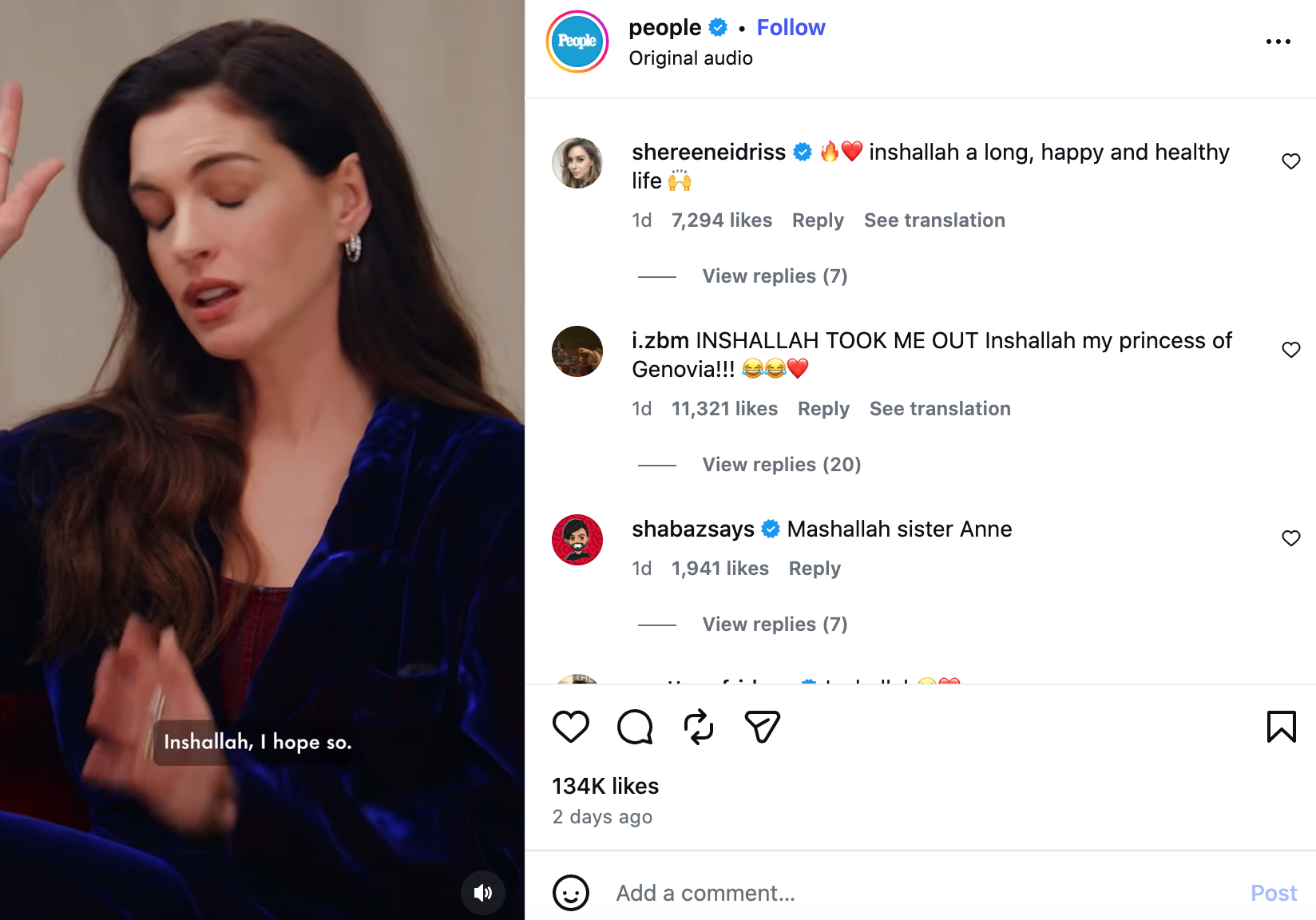 Đoạn video này thu hút hàng triệu lượt xem và trăm nghìn lượt thích, bình luận trên cả hai nền tảng Tiktok và Instagram.