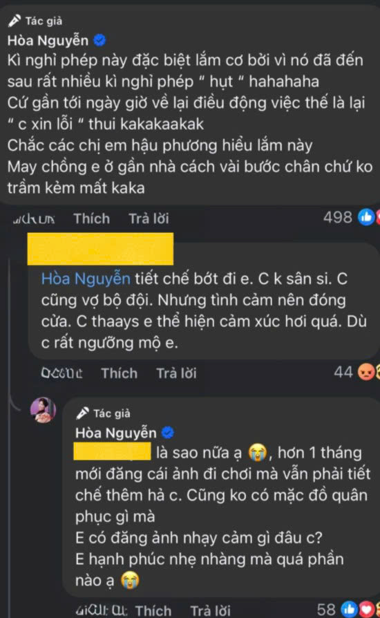   Nữ ca sĩ sinh năm 1995 lên tiếng phản hồi khi được góp ý nên tiết chế việc chia sẻ ảnh bên nửa kia. Ảnh: Chụp màn hình  