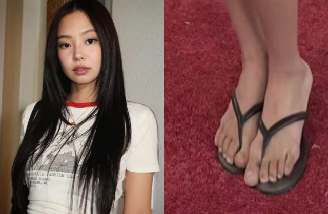 Bàn chân ở góc chụp 0.5 của Jennie bỗng thành chủ đề bàn luận, khiến cô nhận về vô số bình phẩm tiêu cực về ngoại hình. Ảnh: X.