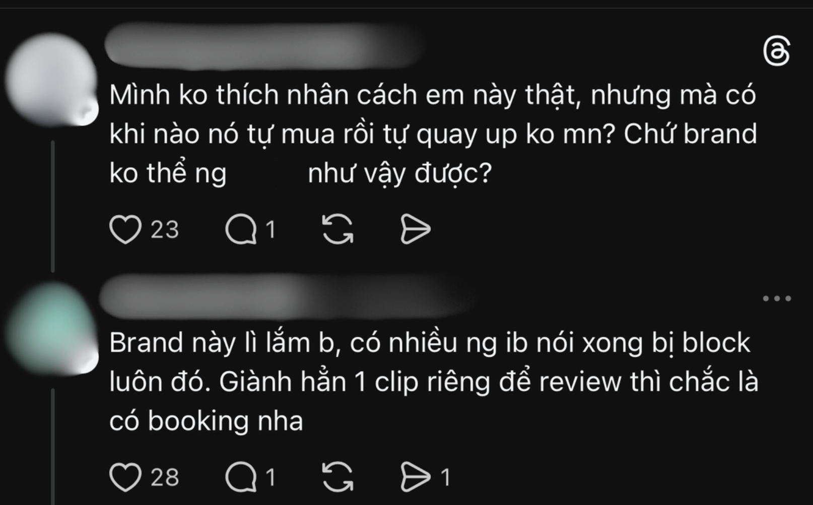 Nghi vấn Hà Trúc tự mua hàng và quay clip bị một bình luận gạt phăng, đổ tội cho brand (Ảnh chụp màn hình)