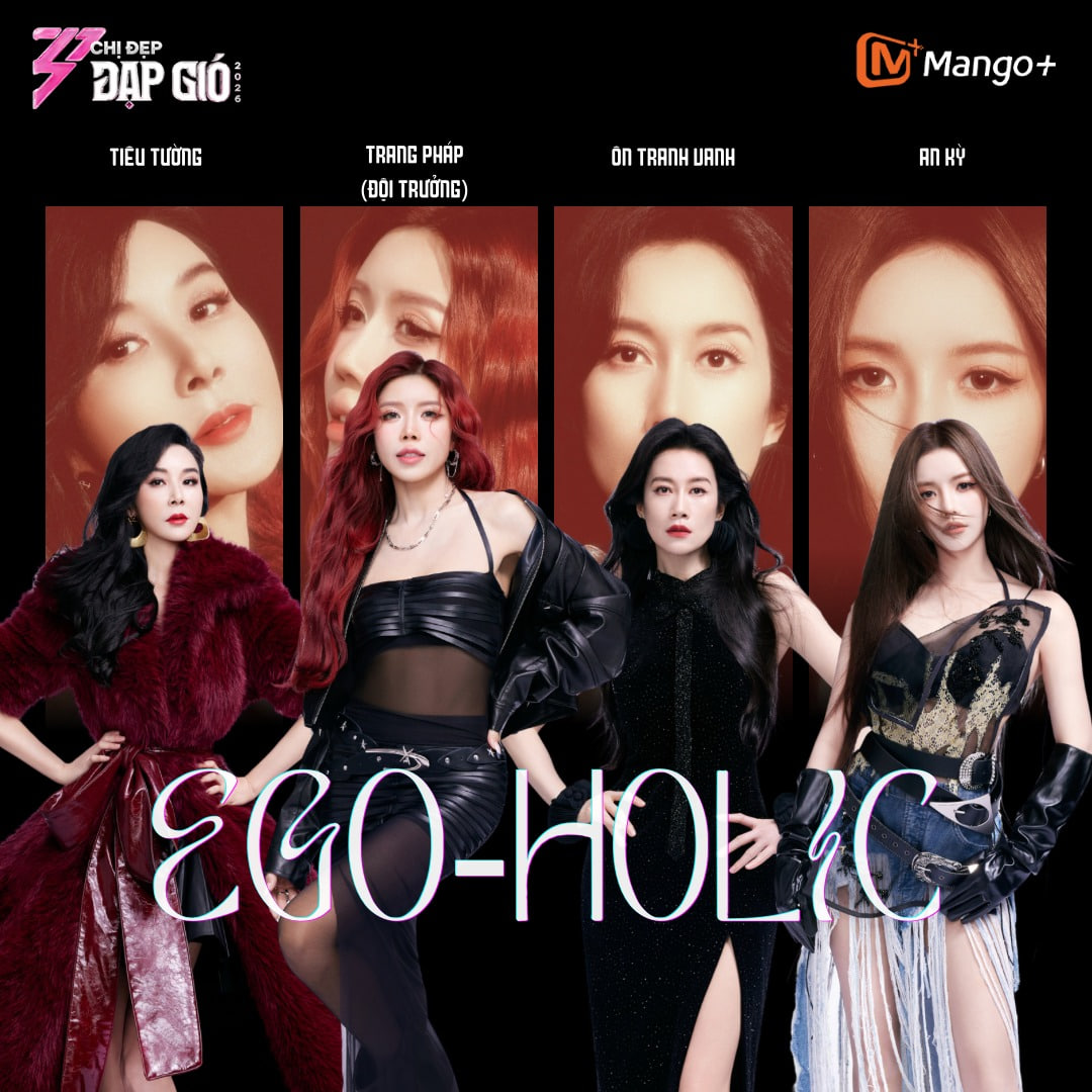 Trang Pháp trong vai trò đội trưởng, dẫn dắt một đội hình bao gồm An Kỳ, Tiêu Tường và Ôn Tranh Vanh biểu diễn ca khúc EGO HOLIC (Ảnh: Mango Plus)