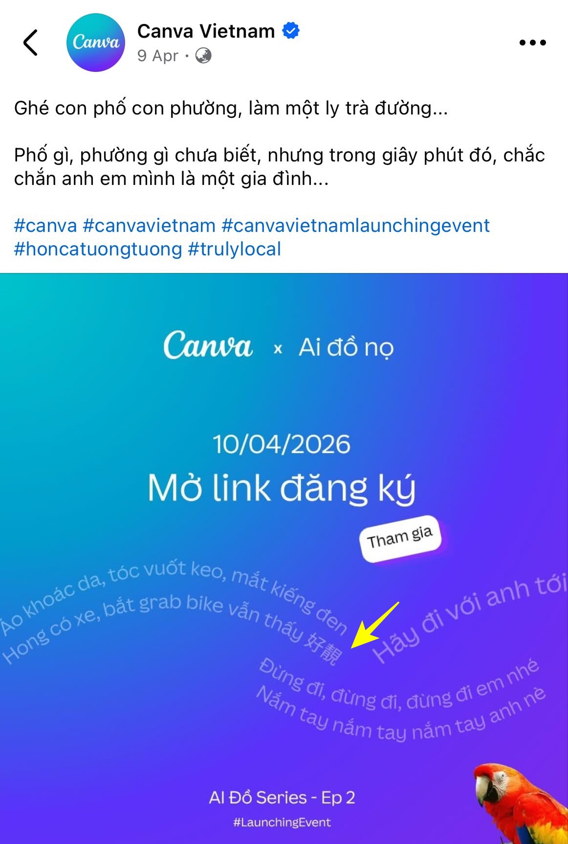 Trên một post khác bị chỉ ra xuất hiện ngôn ngữ khác giữa các câu tiếng Việt