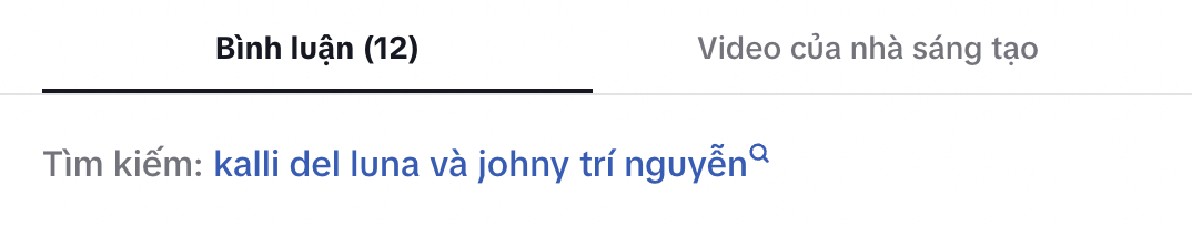 Từ khóa liên quan đến cặp đôi vẫn lọt tìm kiếm phổ biến trên TikTok (Ảnh chụp màn hình)