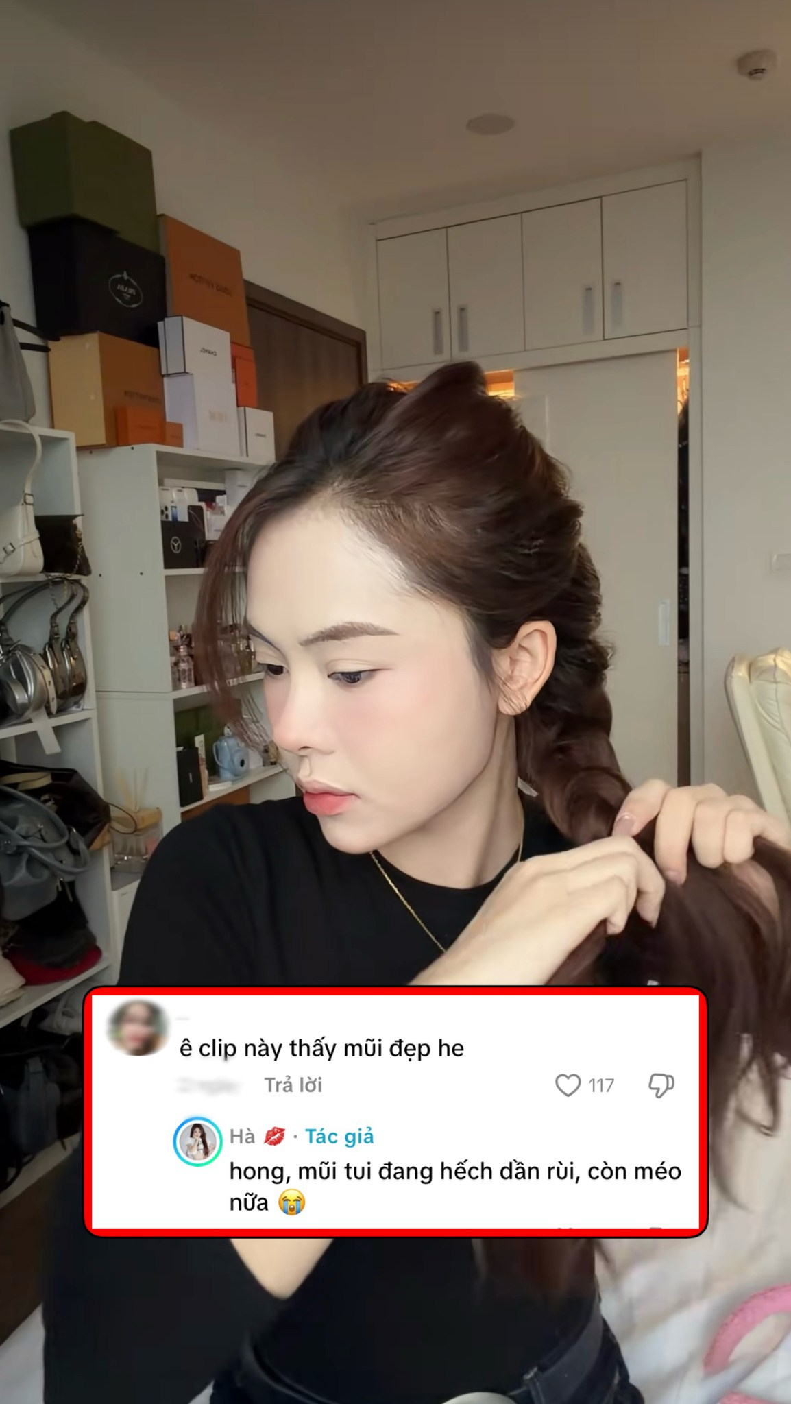 Hà Môi thường xuyên than phiền về chiếc mũi