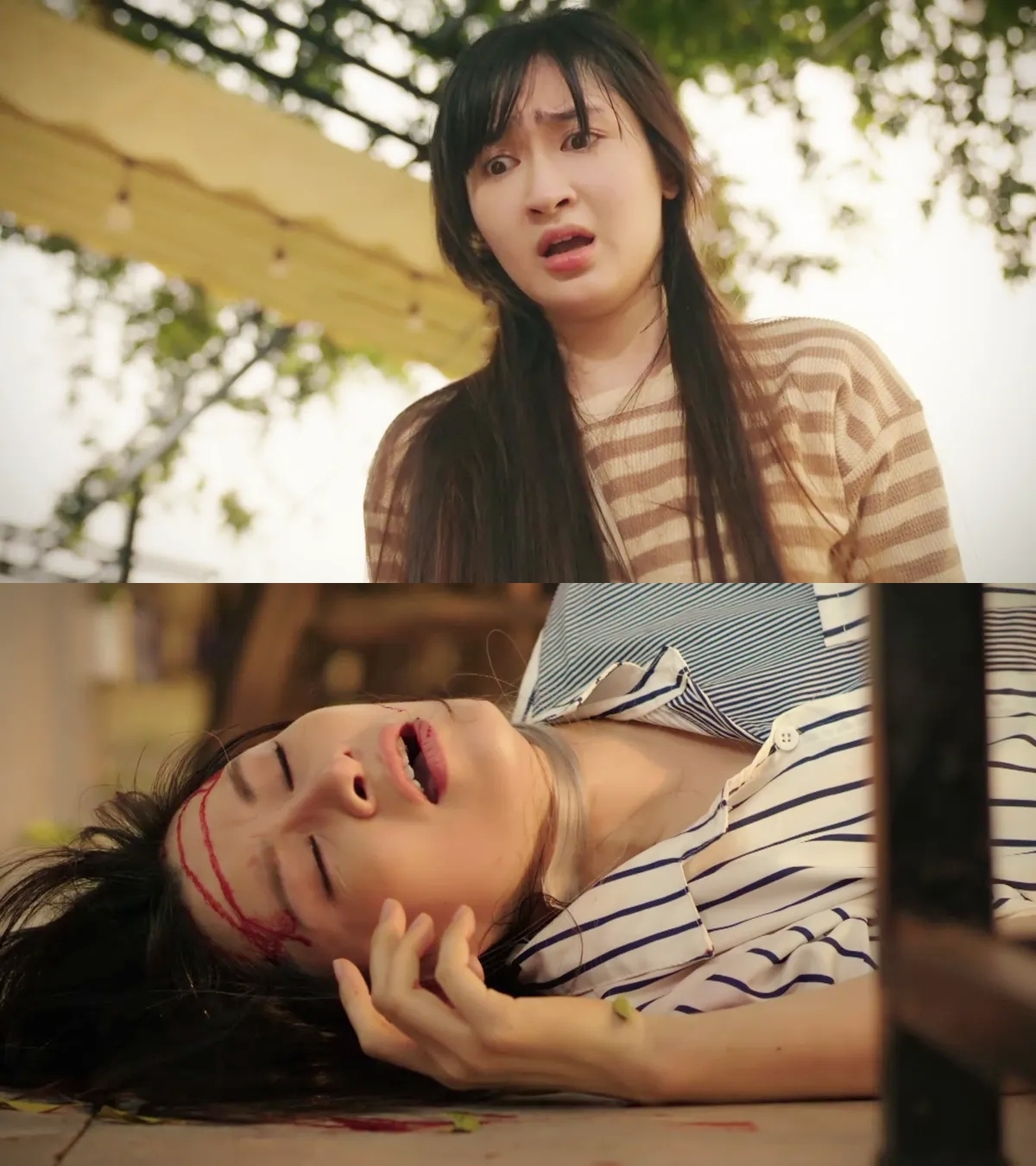 Trang đánh nhau với Ly khiến cô bị thương nhiều chỗ