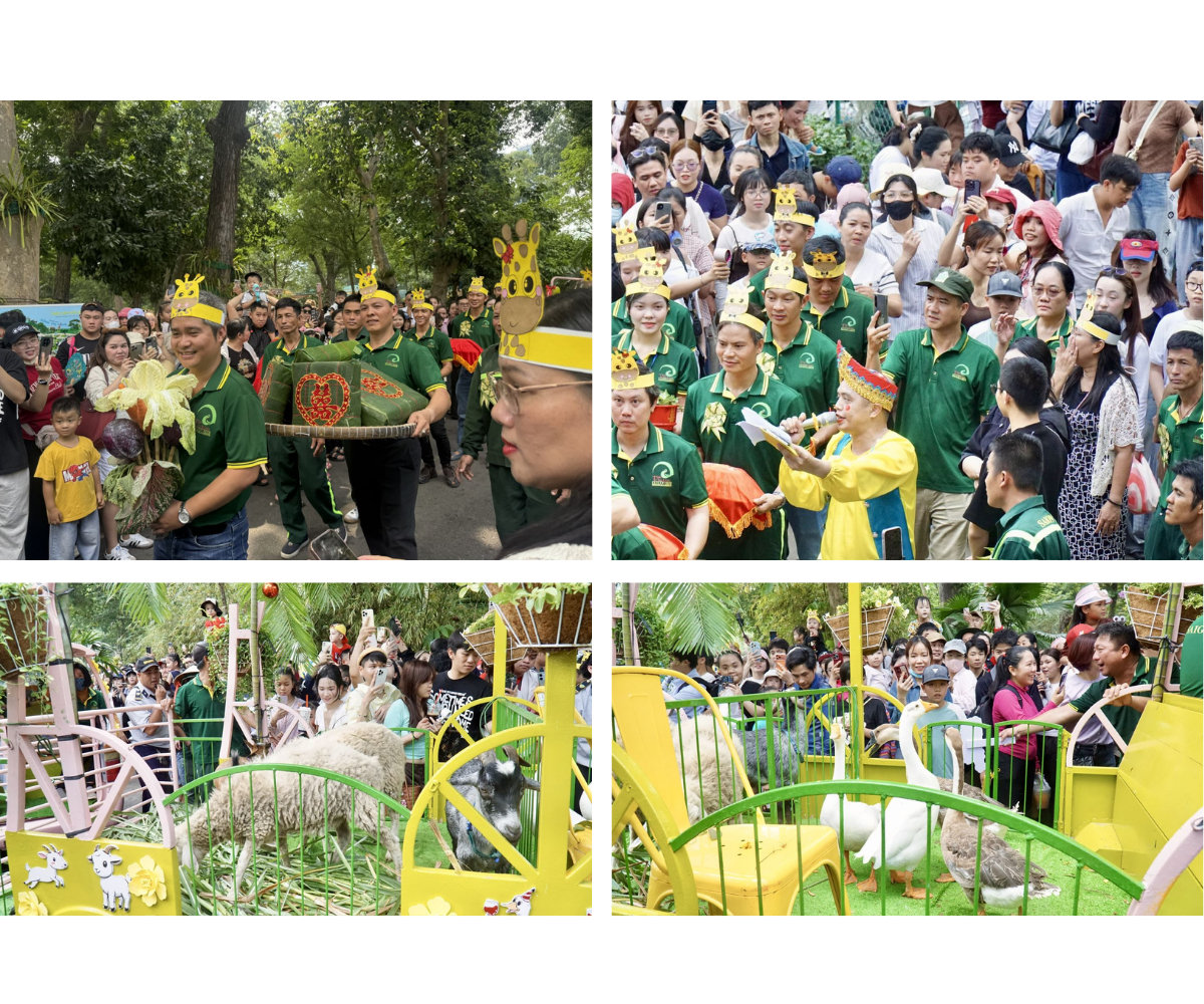 Dàn khách mời, đội ngũ bê tráp và sính lễ cực kỳ hoành choáng của cặp vợ chồng mới cưới (Ảnh: Báo Tin tức và Dân tộc, @Như Quỳnh)