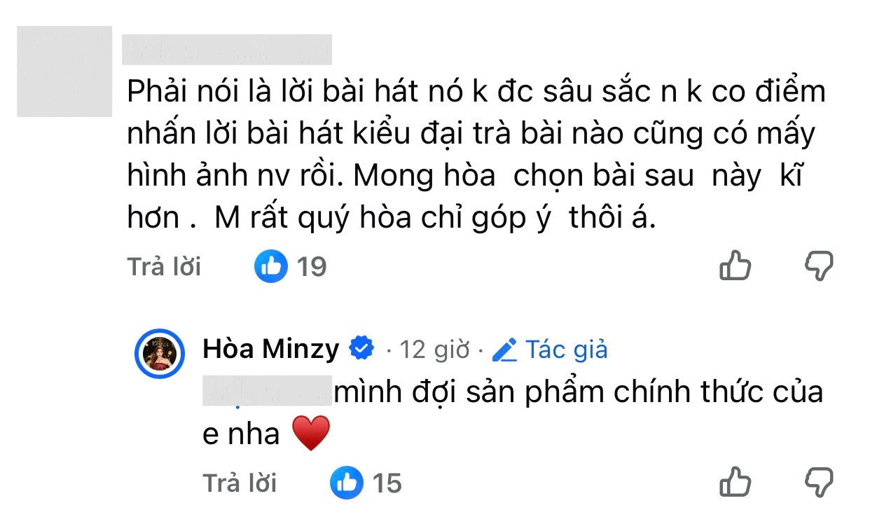 Cô kêu gọi khán giả chờ đợi sản phẩm chính thức từ mình