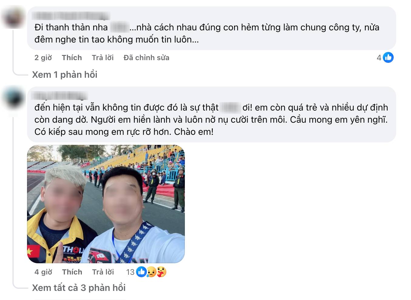 Những bình luận đầy xót xa