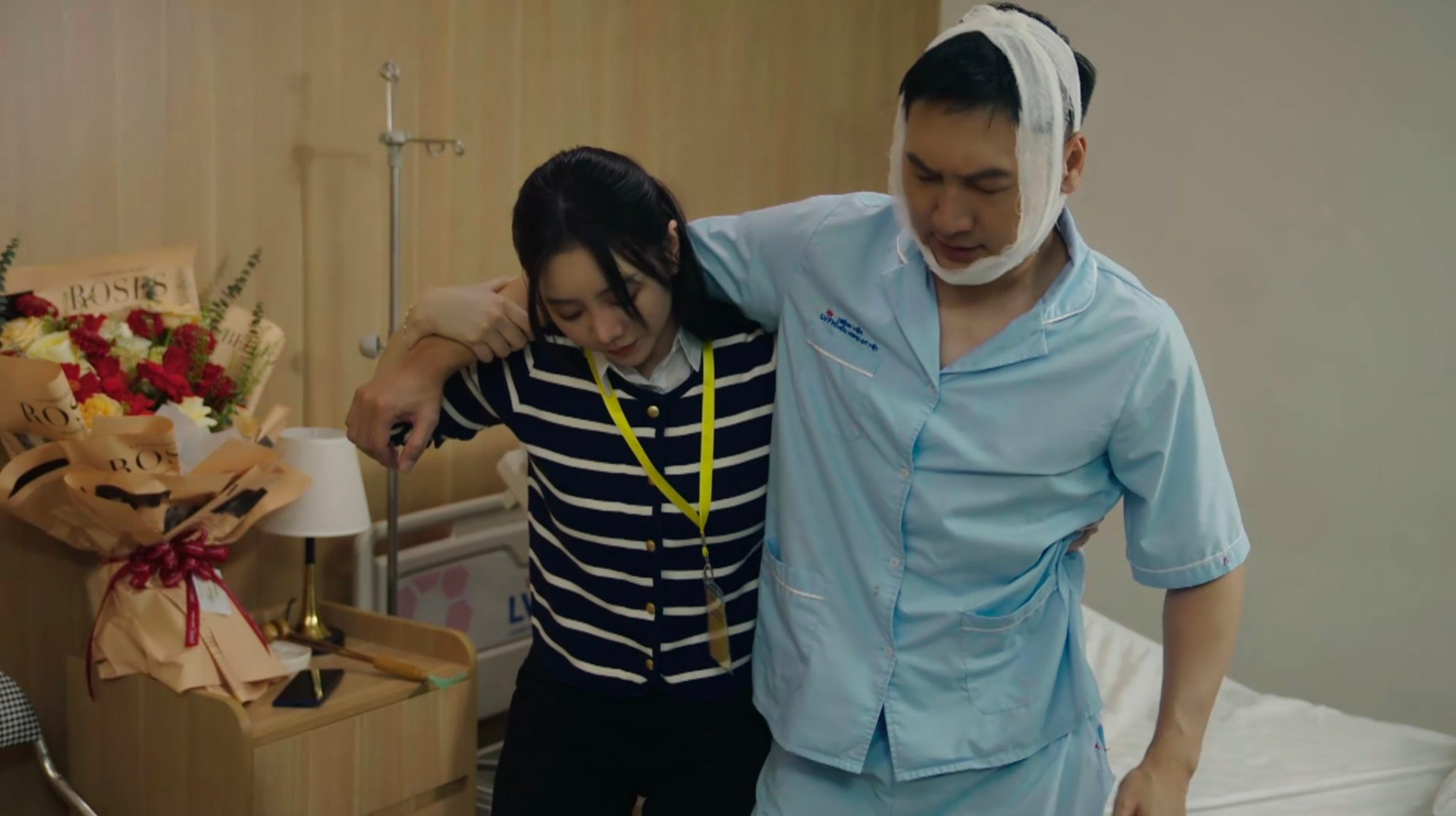 Lâm cũng từng nhập viện trong những tập đầu