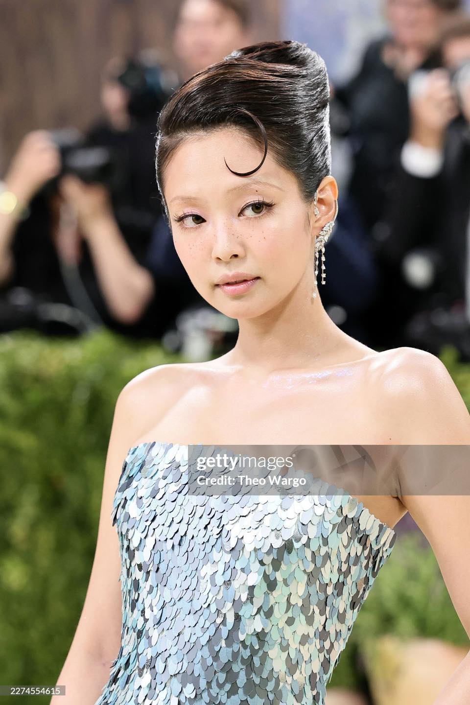 Cận cảnh lớp makeup của Jennie. Ảnh: Getty Images
