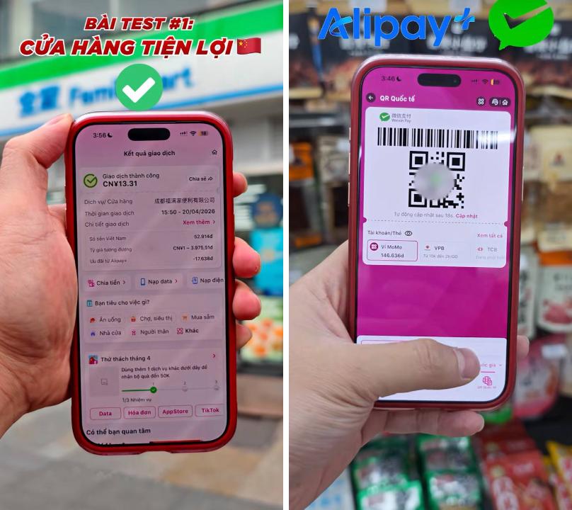 Ngoài ZaloPay, thời gian gần đây, MoMo cũng đã mở rộng khả năng thanh toán cho người dùng khi du lịch tại Trung Quốc. Nguồn: Ngô Đức Duy