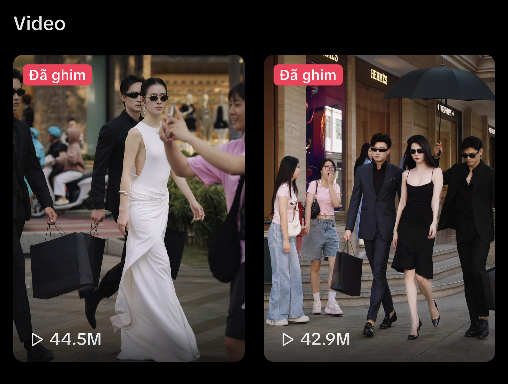 Những đoạn clip đu trend của Ngọc Trinh và Diệp Bảo Ngọc chứng kiến lượt xem khủng trên mạng xã hội