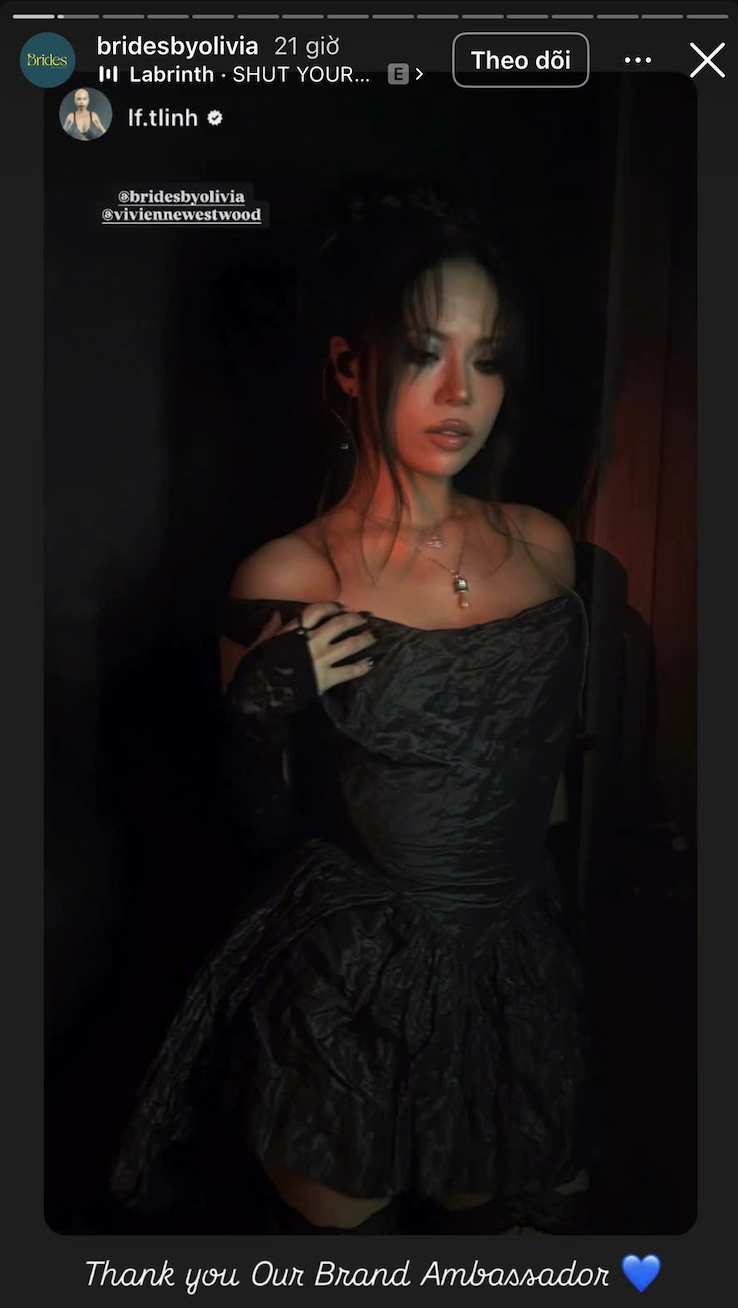 Brides by Olivia gọi tlinh là Đại sứ của họ nhưng thứ công chúng đang nhìn thấy là cái bóng to hơn của Vivienne Westwood.