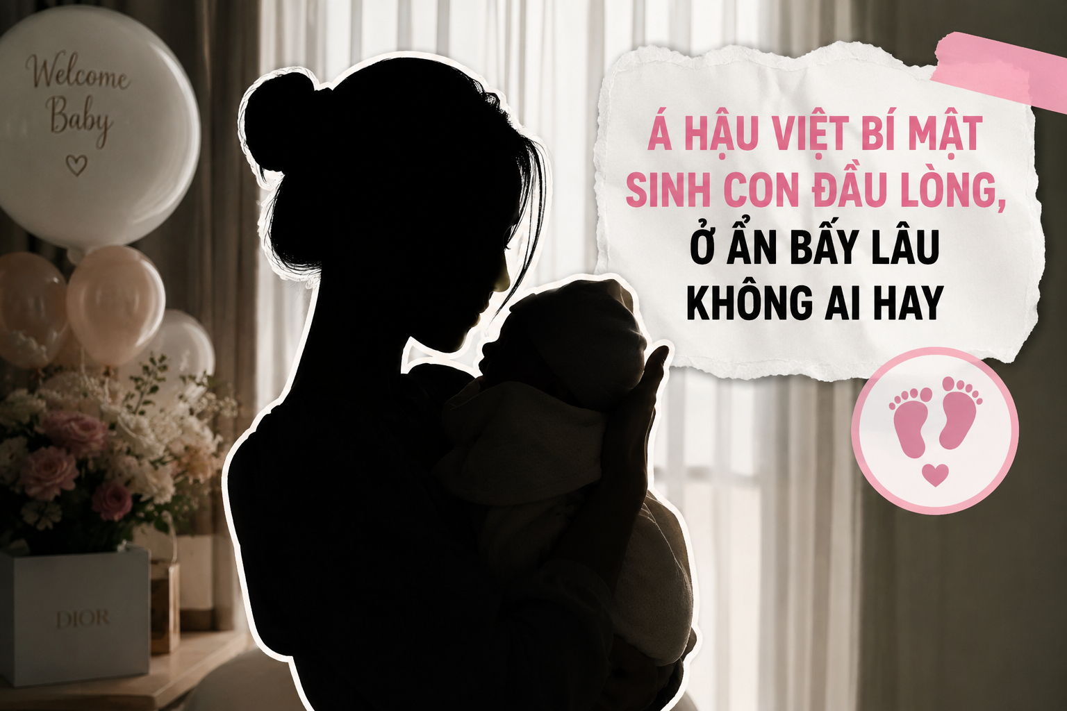 1 Á hậu Việt ở ẩn bấy lâu nay là để sinh con đầu lòng (Ảnh minh họa)