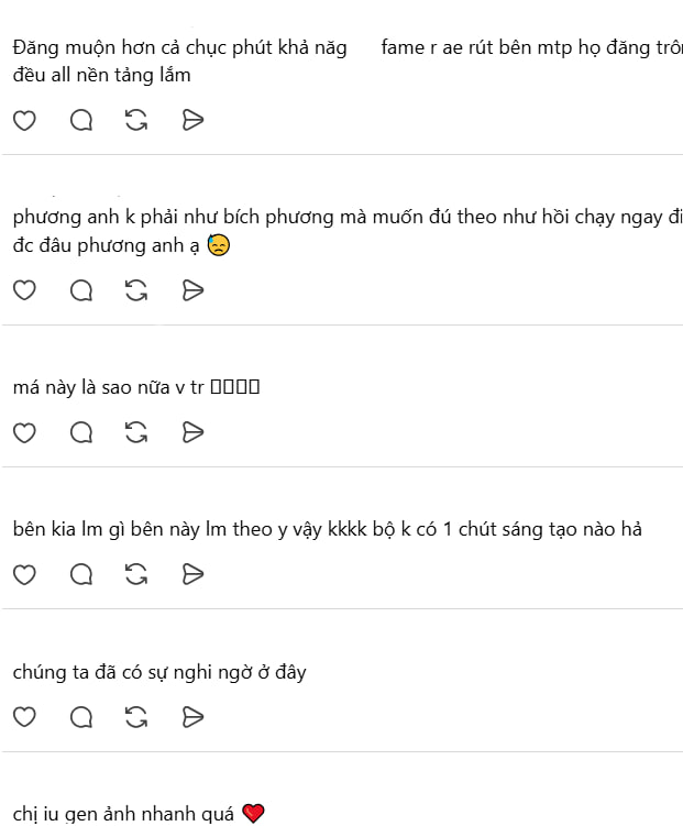 Dân mạng tranh luận về động thái của Phí Phương Anh (Ảnh cap màn hình)