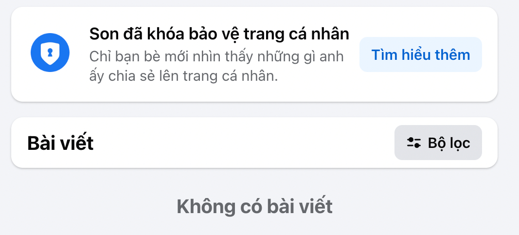 Bố Doãn Hải My đã khóa bảo vệ trang cá nhân