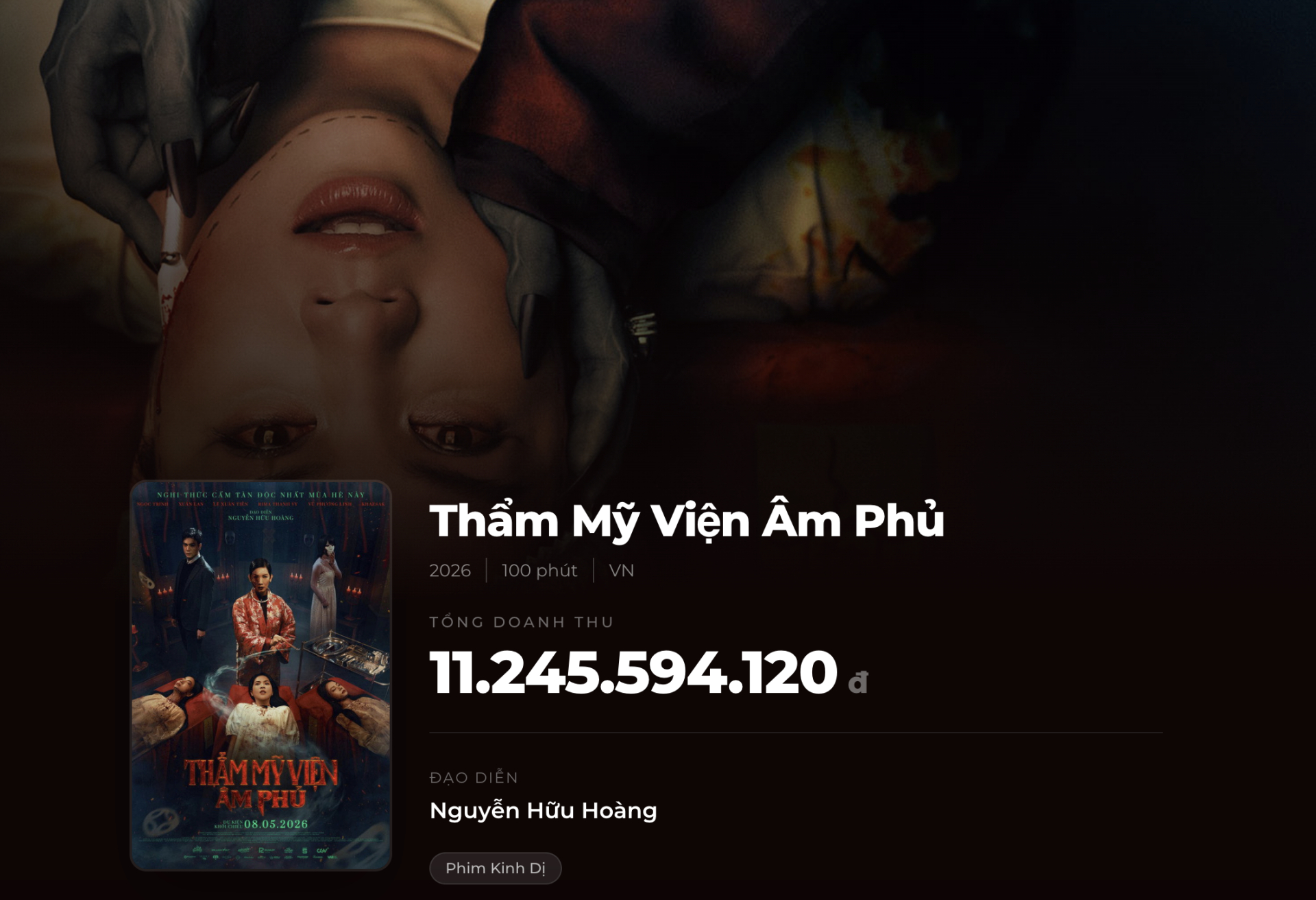 Thẩm Mỹ Viện Âm Phủ thất bại về mặt doanh thu