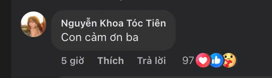Phía dưới bài đăng, nữ ca sĩ 8x đã gửi lời cảm ơn tới bố. Ảnh: Chụp màn hình