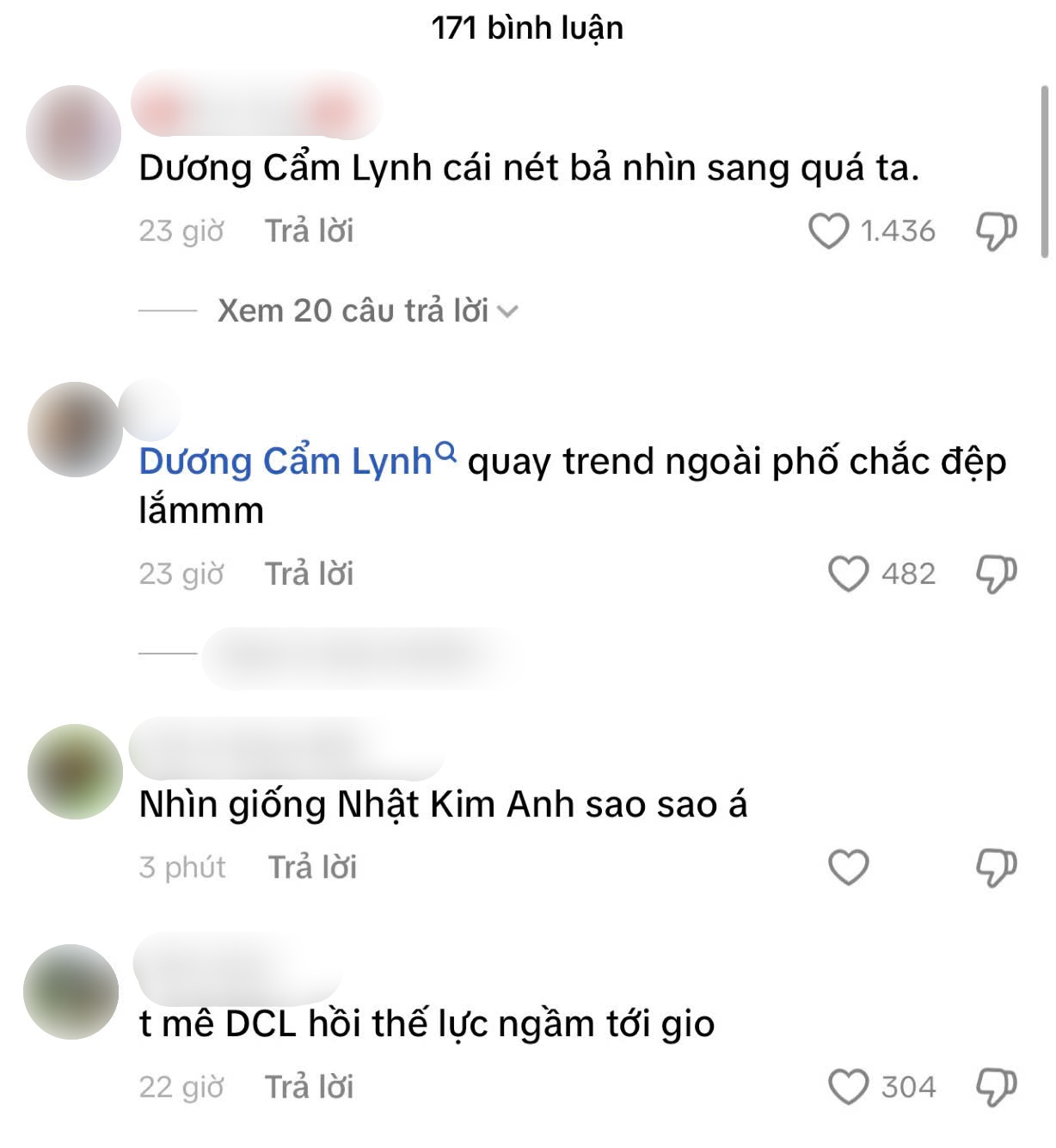 Cộng đồng mạng không ngớt lời khen nhan sắc của Dương Cẩm Lynh. (Nguồn: TikTok)