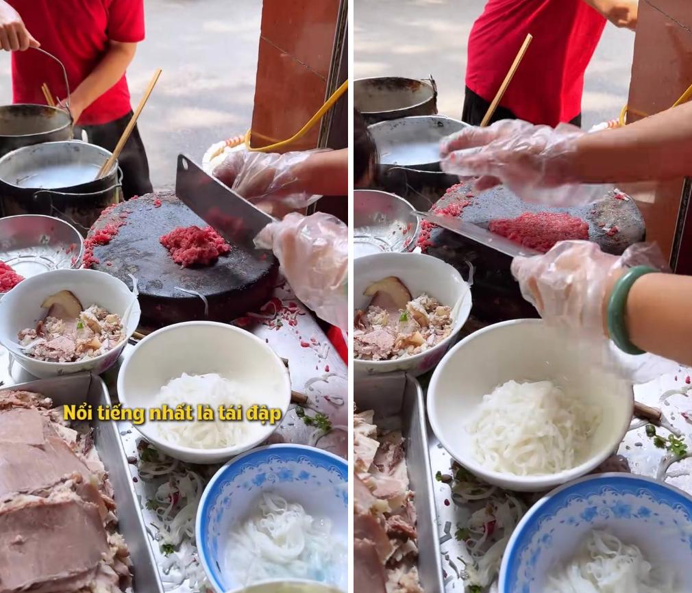   Ngay từ ngoài vỉa hè, thực khách đã có thể ngửi thấy mùi thơm của nước xương ninh lan tỏa trong không khí. Nguồn: Lương Vũ Thiều Hoa  