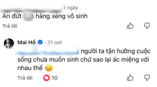Mai Hồ phản bác lại bình luận khiếm nhã so sánh cô với Hari Won.