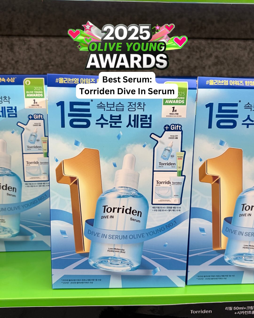 Serum Torriden Dive-In Low Molecule Hyaluronic Acid là dòng serum bán chạy số 1 Olive Young.