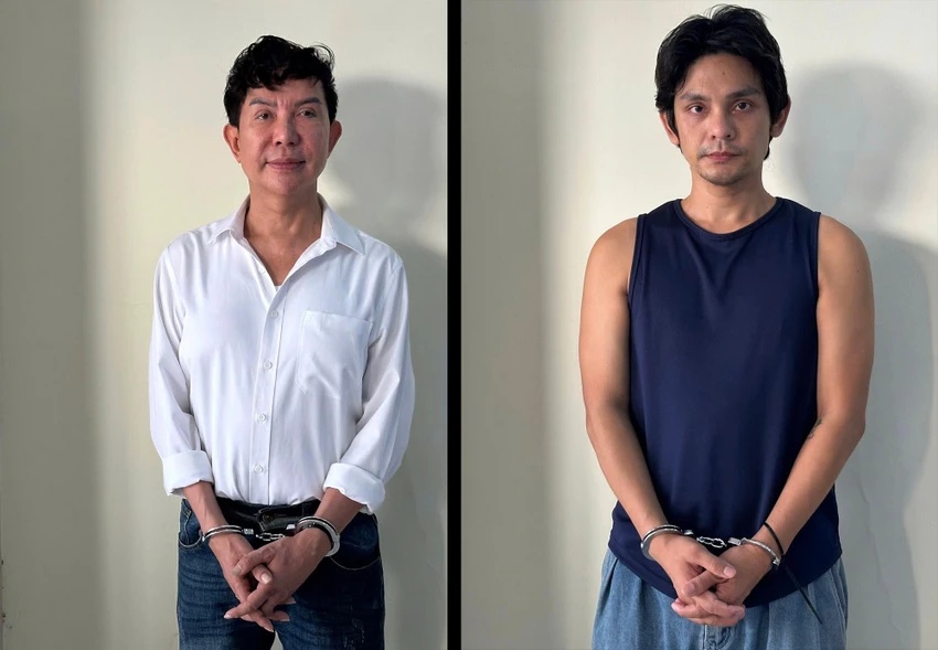 Đinh Long Nhật và Sơn Ngọc Minh đã bị Công an TP.HCM bắt. Ảnh: CA