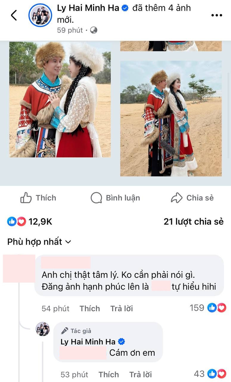 Minh Hà đồng tình với việc đây là động thái khẳng định cả hai đang hạnh phúc