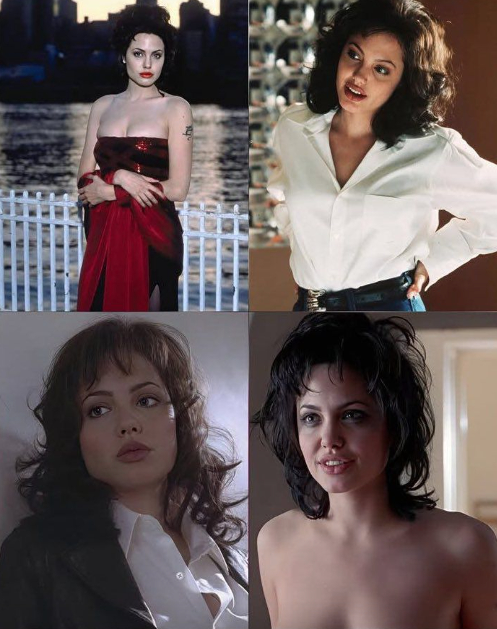 Angelina Jolie vào vai Gia Carangi trong bộ phim Gia năm 1998.