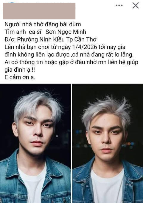 Bài đăng thông báo tìm liên lạc với Sơn Ngọc Minh cách đây hơn 1 tháng trước (Ảnh: Chụp màn hình)