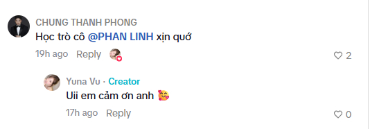 NTK Chung Thanh Phong cũng dành lời khen cho màn thử sức khả năng mới của cô nàng.