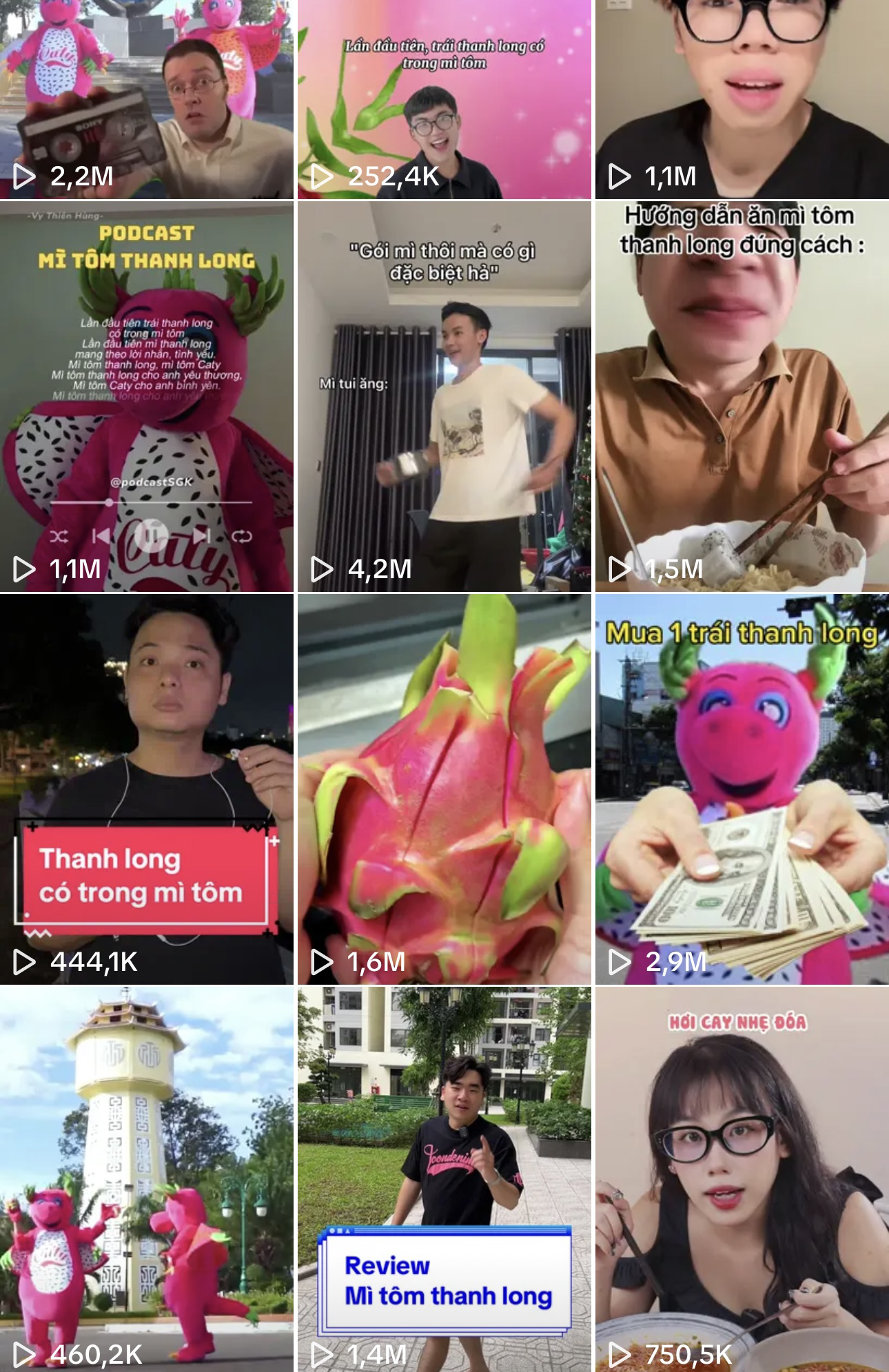 Mì thanh long đã trở thành một hiện tượng, một