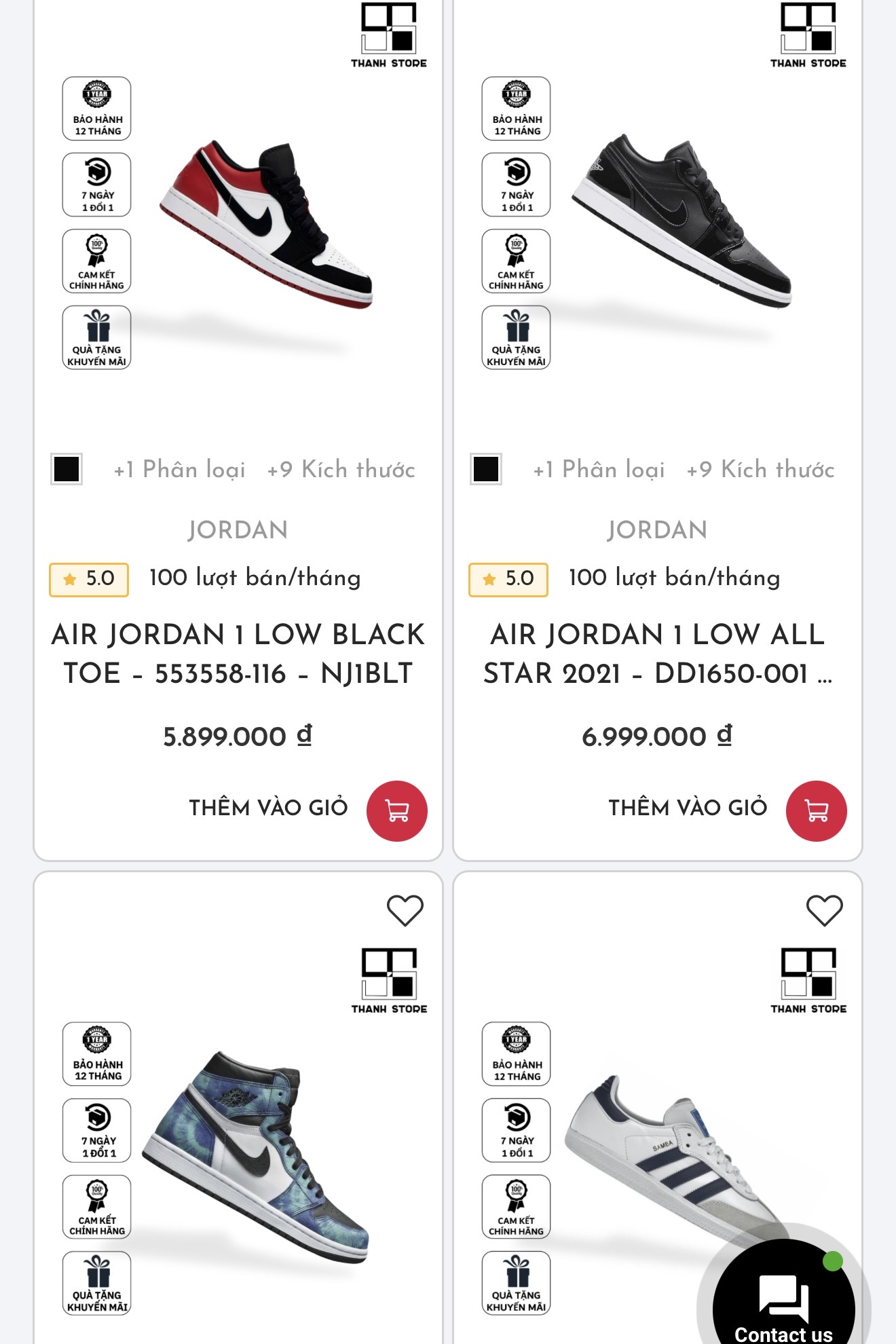 Các sản phẩm của Thanh Store với mức giá resale khá cao nhằm khẳng định uy tín hàng thật.