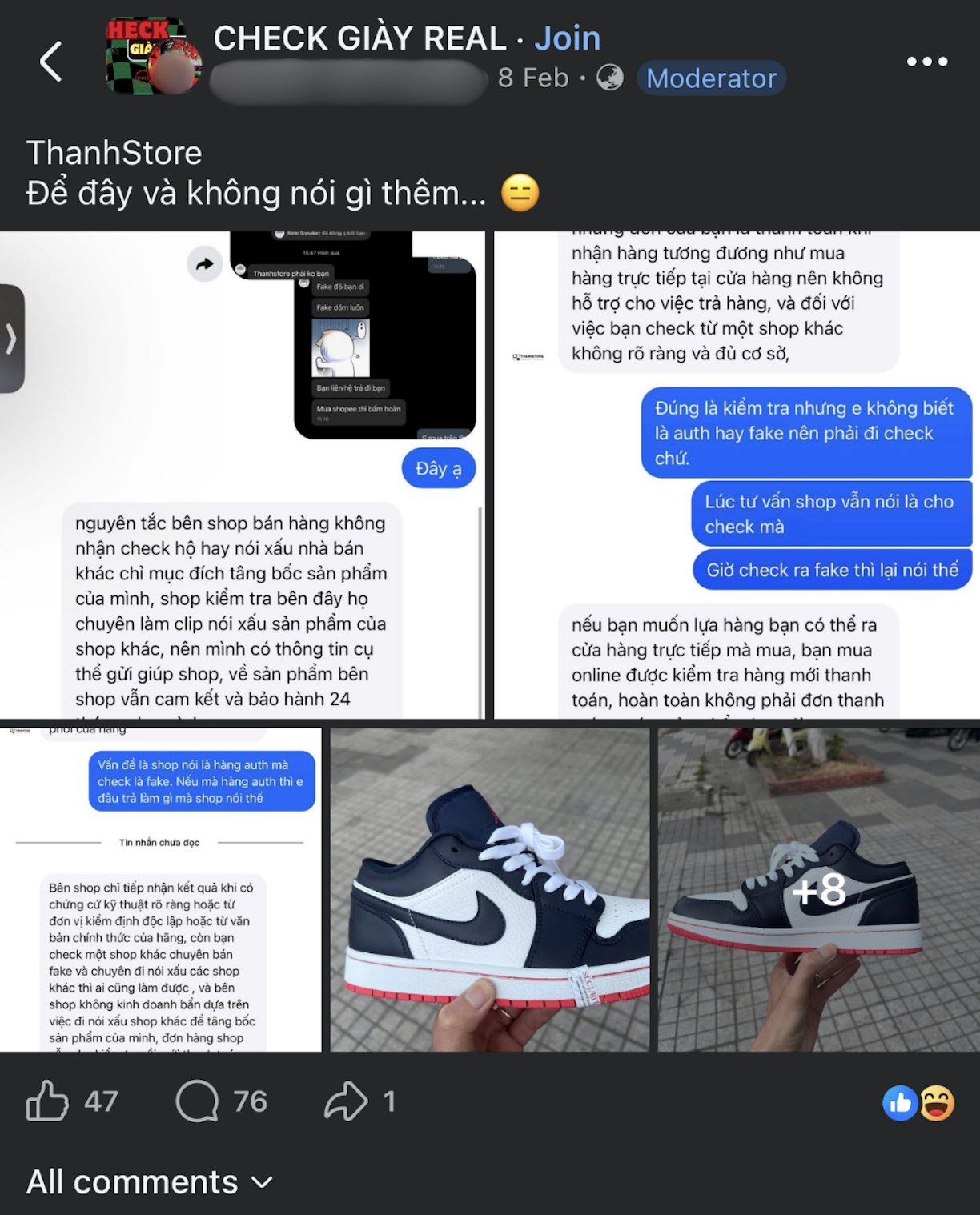 Thanh Store - shop giày vừa bị nêu tên trên trang Thông Tin Chính Phủ từng bị cộng đồng chơi sneaker tố