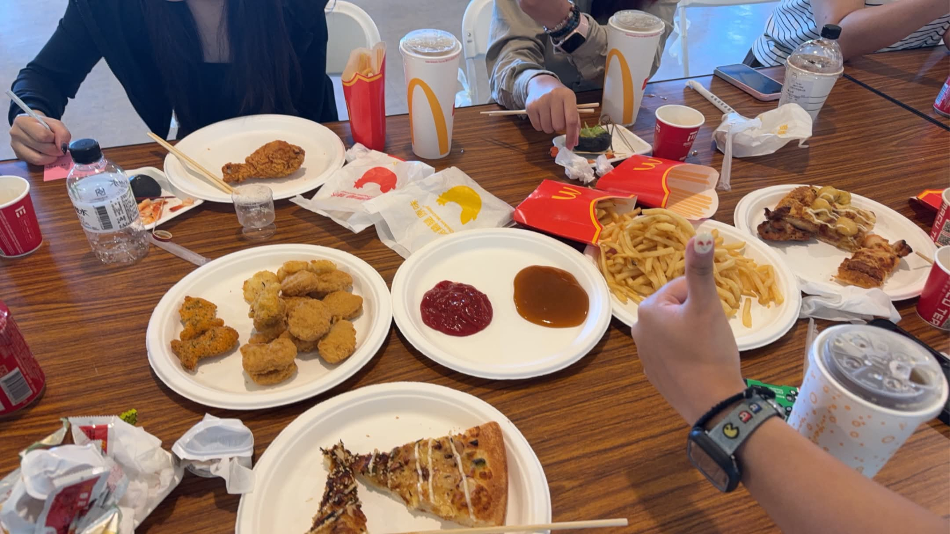 Cận cảnh đồ ăn. 