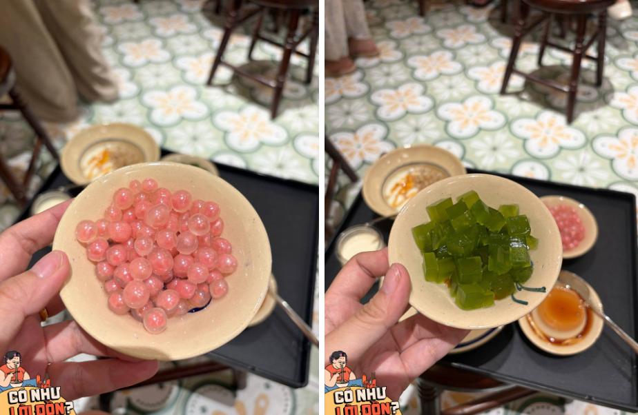 Các loại topping khá đa dạng, có giá từ 5-8.000 đồng