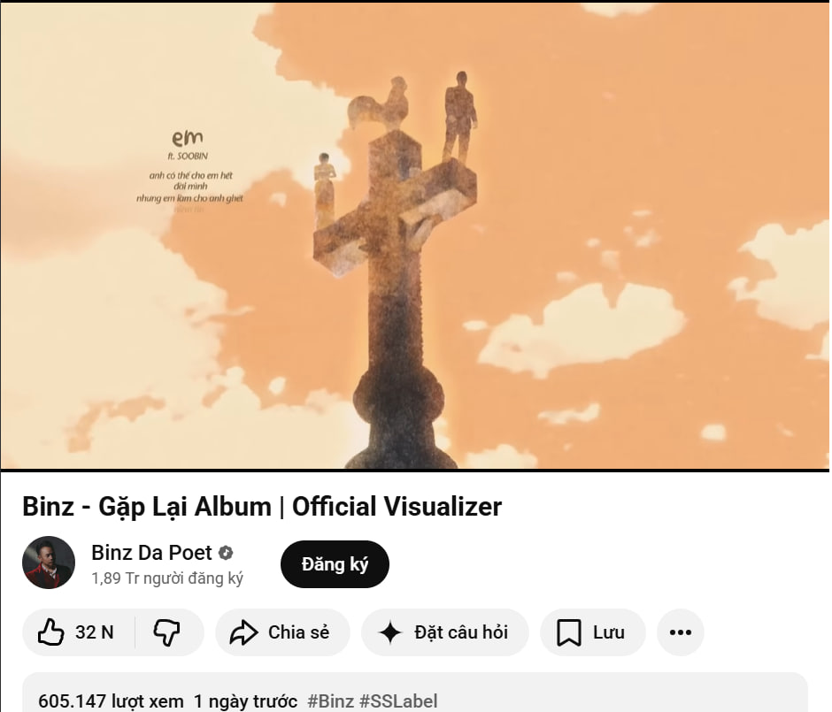 Đồng thời, hình ảnh cặp đôi gây tranh cãi hiện tại vẫn đang tồn tại trong video visualizer full của toàn bộ album