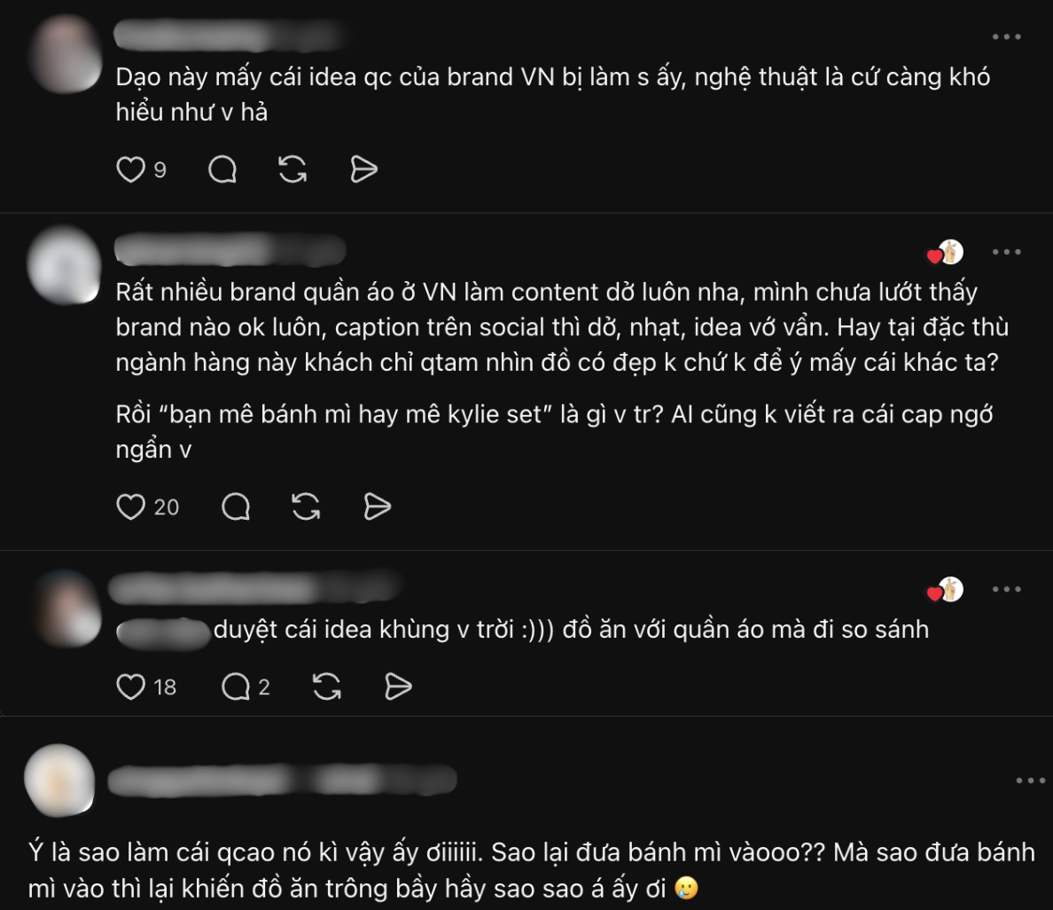 Phản ứng và nhận xét của netizen về môi trường quảng cáo của ngành thời trang Việt hiện nay.