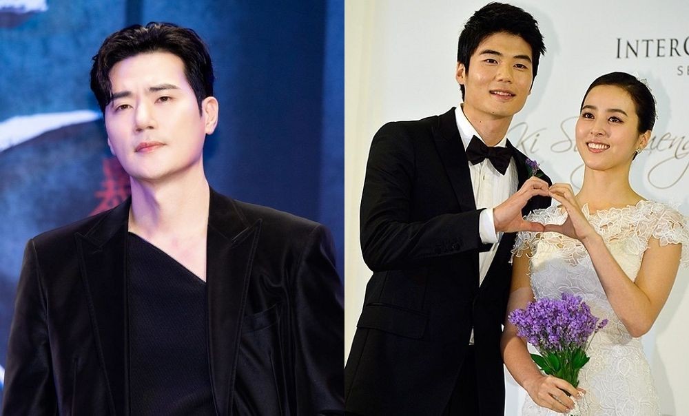 Kim Kang Woo (bên trái) cho biết anh từng phản đối dữ dội cuộc hôn nhân của Han Hye Jin - Ki Sung Yueng. Ảnh: Naver