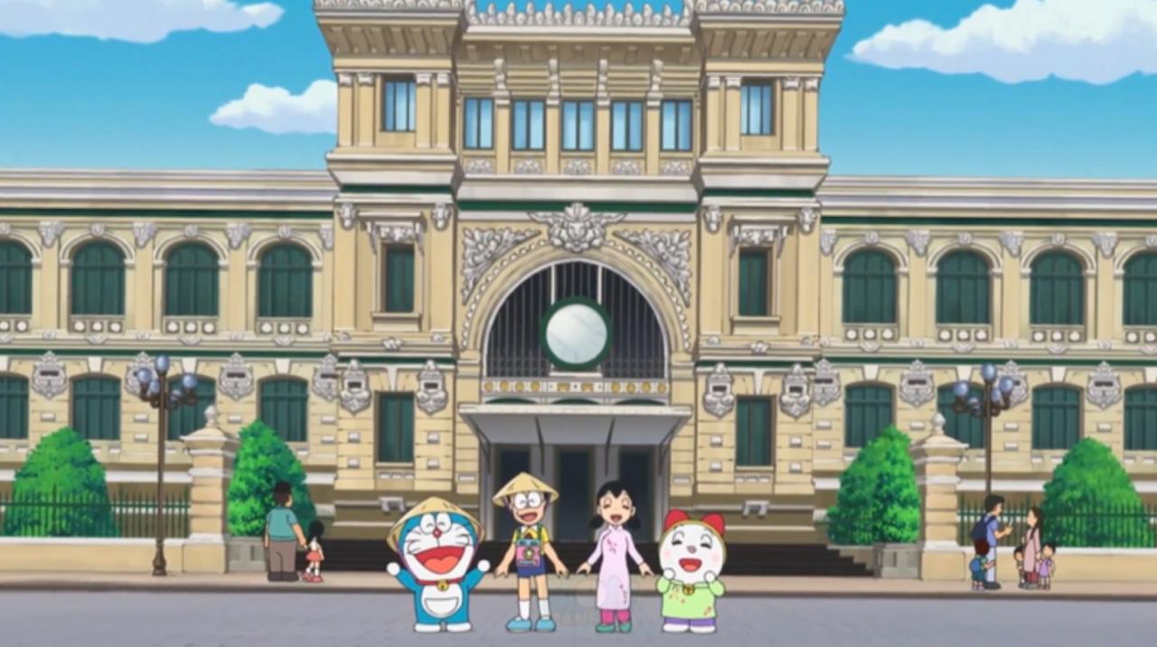 Đưa cảnh Nobita ngồi ghế nhựa ăn cơm tấm lên phim, ê-kíp Doraemon hé lộ nguyên nhân viết sai tên đặc sản Việt
