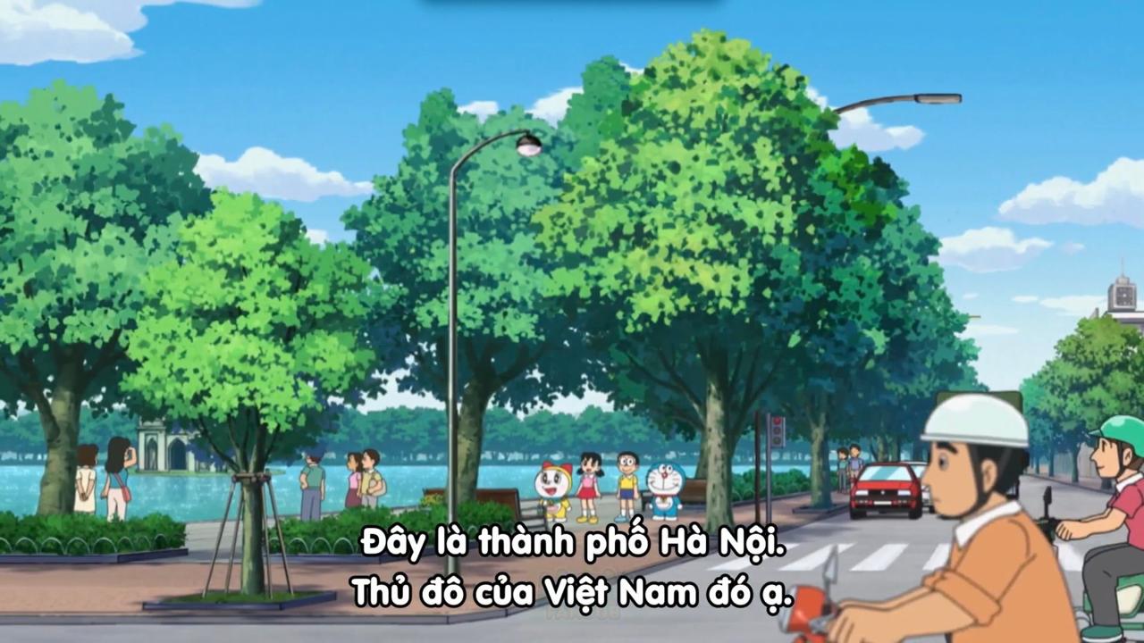 Đưa cảnh Nobita ngồi ghế nhựa ăn cơm tấm lên phim, ê-kíp Doraemon hé lộ nguyên nhân viết sai tên đặc sản Việt