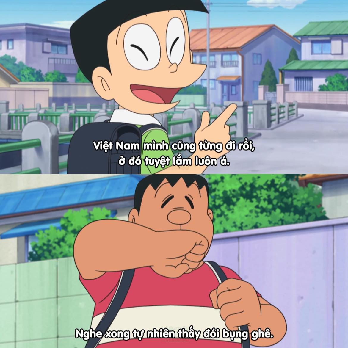 Đưa cảnh Nobita ngồi ghế nhựa ăn cơm tấm lên phim, ê-kíp Doraemon hé lộ nguyên nhân viết sai tên đặc sản Việt