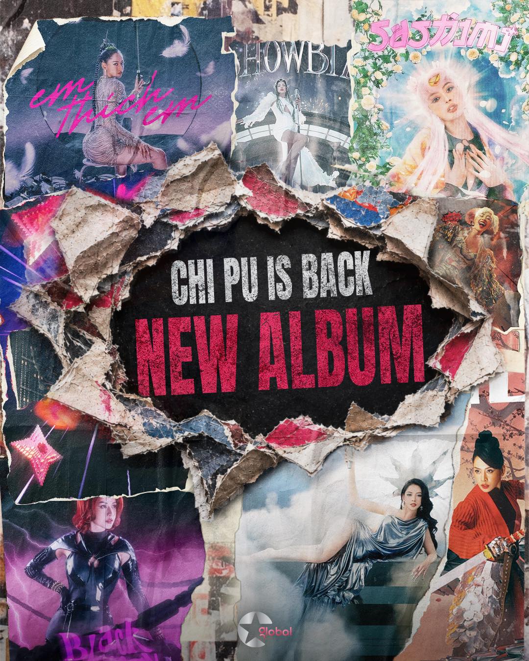 Poster công bố album mới của Chi Pu