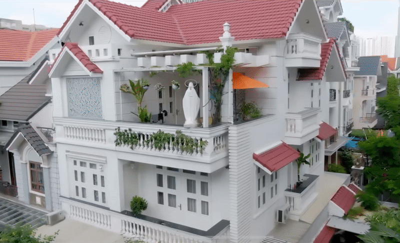 Không gian sử dụng tông trắng chủ đạo